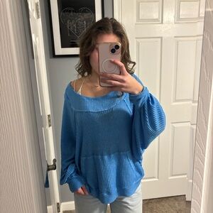 Free People We The Free Westend Waffle Slouch Top